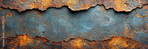 Rust metal texture shows layers with colors and patterns Generative AI