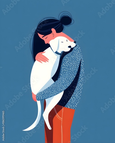 Wallpaper Mural Vertical emotional support pet illustration Torontodigital.ca