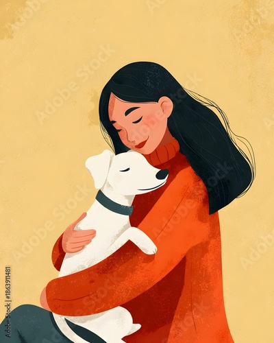 Wallpaper Mural Vertical emotional support pet illustration Torontodigital.ca