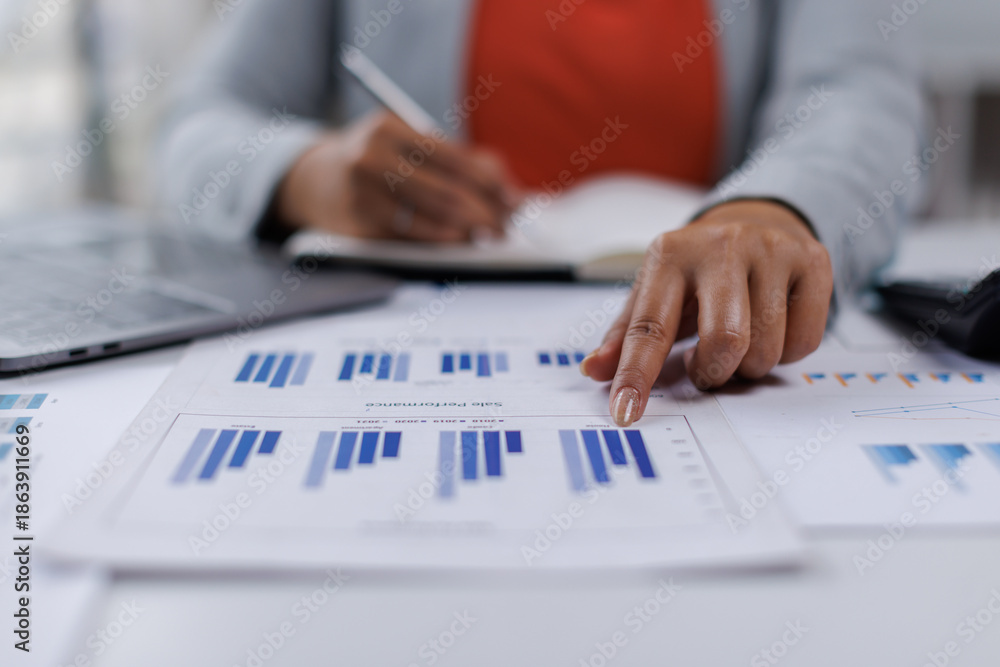 custom made wallpaper toronto digitalFemale Professional Using Calculator for Business Budget Analysis
