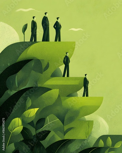 Wallpaper Mural Vertical green leadership branding illustration Torontodigital.ca