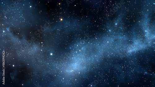 starry night sky starfield shiny stars and galaxy space background.