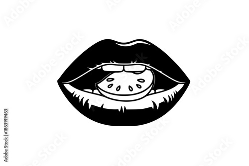 Female firefighter illustration with american flag