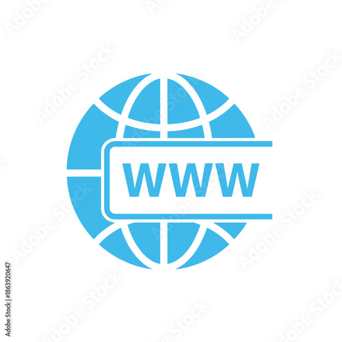 A simple graphic depiction showcases a blue globe with meridian lines and a white label reading www high quality professional