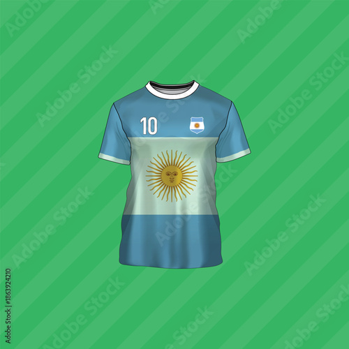 National flag of Argentina. Argentinian flag. Vector Illustration.	
