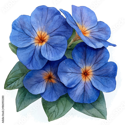 watercolor vector of A Wallflower Bouquet, isolated on a white background.