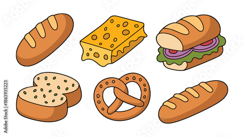 Bakery Delight: A mouthwatering array of baked goods showcases the artistry and flavors of a bakery, inviting a sensory journey through textures, aromas, and tastes.