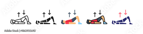 Leg Workout Multiple Style Icon Set Collection. 