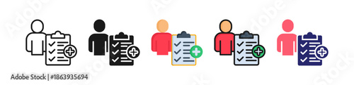 Health Check Multiple Style Icon Set Collection. 