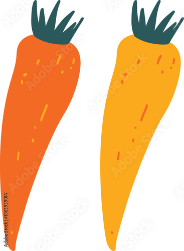 cute carrot cartoon vector illustration