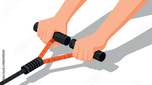 Dynamic isometric design of hands gripping resistance exercise cable equipment
