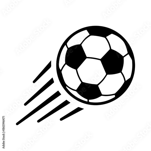 Soccer ball in motion graphic