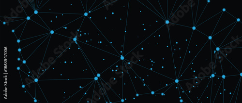 Abstract visualization of a digital network or data connection against a dark background