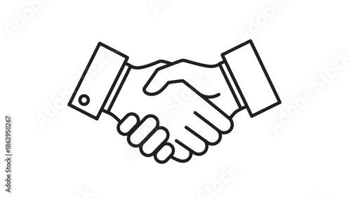 Handshake illustration representing partnership and agreement