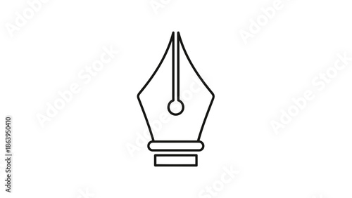 Simple fountain pen nib icon