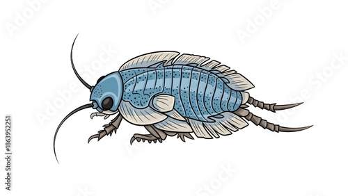 vector illustration of a blue bug