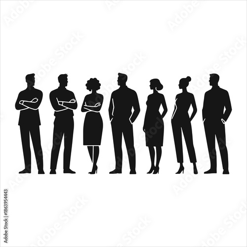 silhouettes of people in different poses