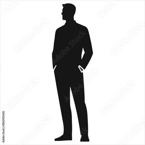 silhouette of a businessman