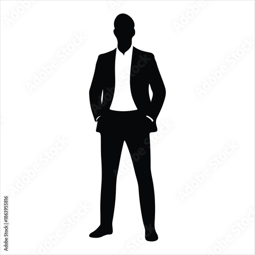 silhouette of a businessman