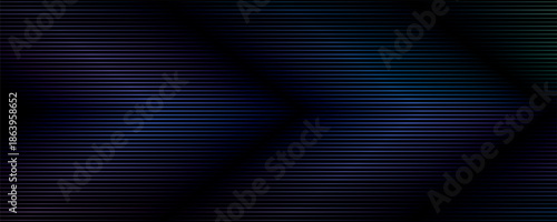 Rows of blue lines fading into a black background.