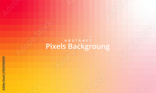 Vibrant digital pixel background featuring a smooth gradient transition from bright yellow orange through soft pink to vivid magenta tones across the entire frame
