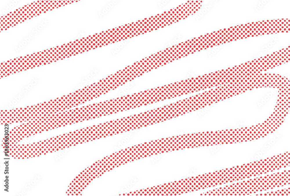 Fototapeta premium 手描きドットロープの背景イラスト 赤 Adobe Illustrator Artwork