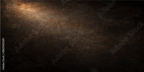 A dark vintage grunge background featuring a textured black concrete wall pattern with a rough dirty surface and old paper effect for a blank gray stone backdrop design
