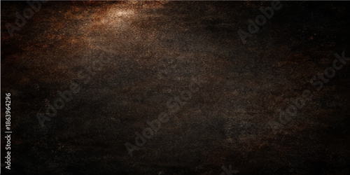 A dark and old grunge concrete wall texture with a dirty grey stone surface provides a vintage rough backdrop and blank black paper pattern for a textured design