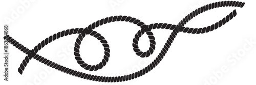Rope icon.  Hand drawn doodle ropes vector. Design for decoration, crafts, sailing . Vector illustration. EPS 10