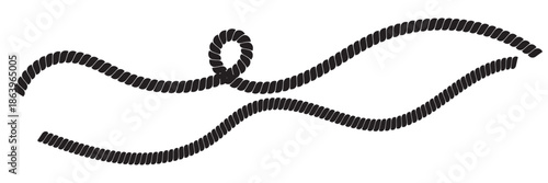 Rope icon.  Hand drawn doodle ropes vector. Design for decoration, crafts, sailing . Vector illustration. EPS 10