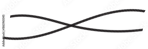 Rope icon.  Hand drawn doodle ropes vector. Design for decoration, crafts, sailing . Vector illustration. EPS 10