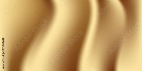 Close-up texture of natural gold silk. Light Golden fabric smooth texture surface background. Smooth elegant gold silk in Sepia toned. Texture, background, pattern, template. 3D vector