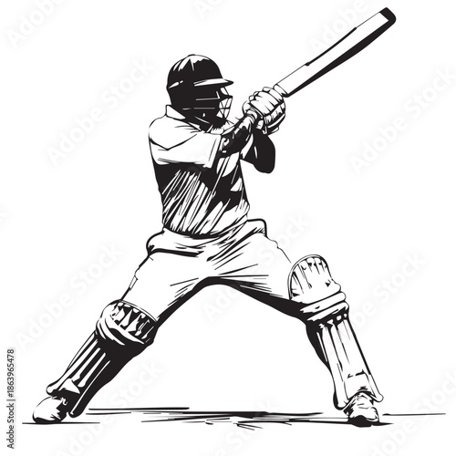 cricket athlete with bat