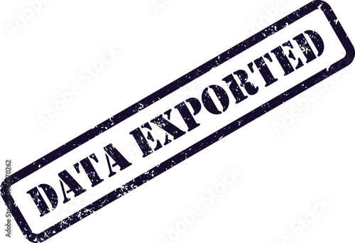 A rectangular rubber stamp impression clearly displays the important message data has been exported