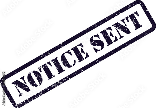 A textured dark purple rubber stamp presenting the critical message NOTIFICATION FAILED diagonally