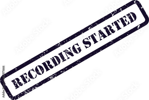 Dark purple distressed rubber stamp impression clearly displays the important text RECORD UNMARKED on a clean white surface