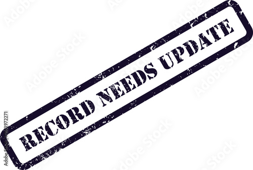 Grungy navy blue rubber stamp mark indicates a new recording process has just begun