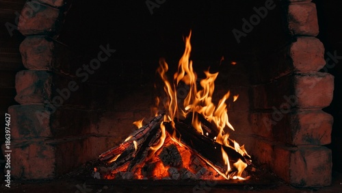 Ancient Castle Fireplace in...