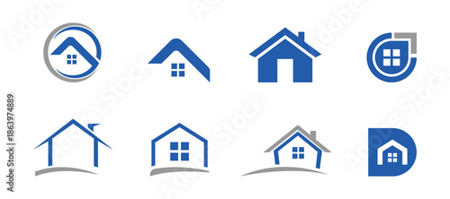 Minimal House Logo Collection for Property Developers, Realtors and Residential Projects