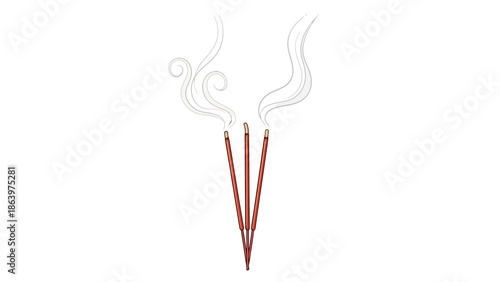 Smoking Incense Sticks Burning Aromatic Sticks.