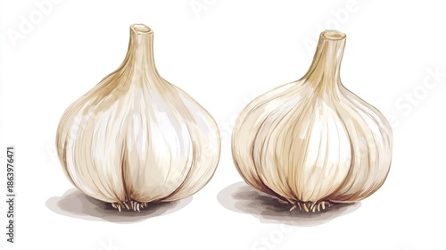 Two Garlic Bulbs
