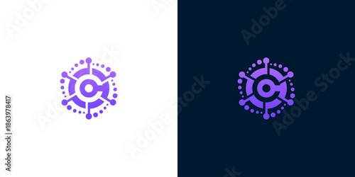Modern Abstract C Letter Logo Design Depicting Digital Technology and Network Connection. Ideal for Business Branding, Futuristic Innovation, Data Communication, and Tech-Focused Identity
