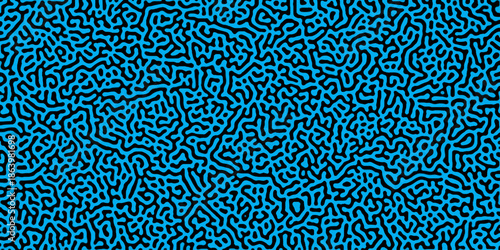 Turing reaction diffusion monochrome seamless pattern with chaotic motion . Natural seamless line pattern. Reaction-diffusion or truing pattern formation. abstract truing organic	
