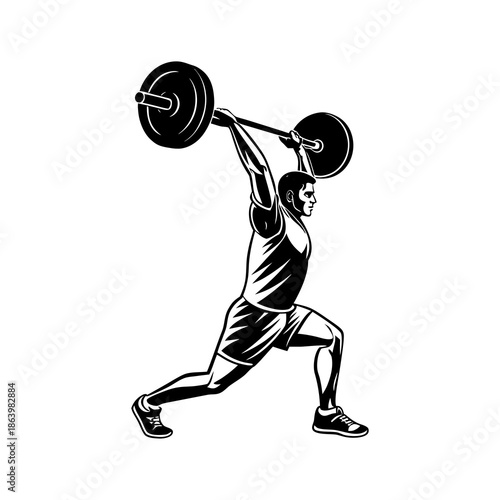 3d man with dumbbell