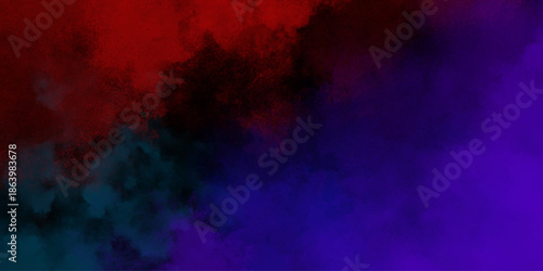 Abstract colorful black textured smoke. grunge dark painted background .Dark concrete wall beautiful orange and dark blue ocean background.	