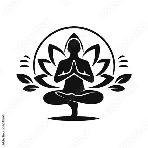 Lotus Meditation Yoga Icon