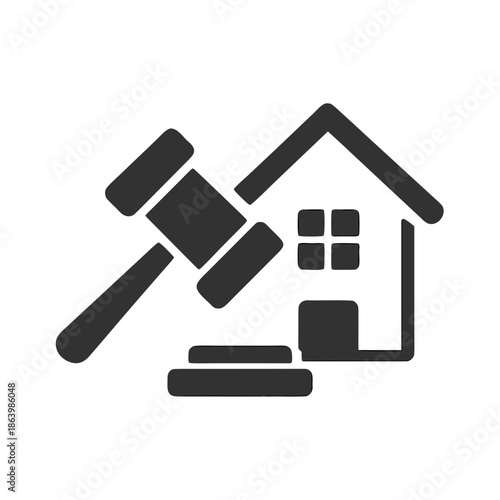 Property Auction House Gavel Icon