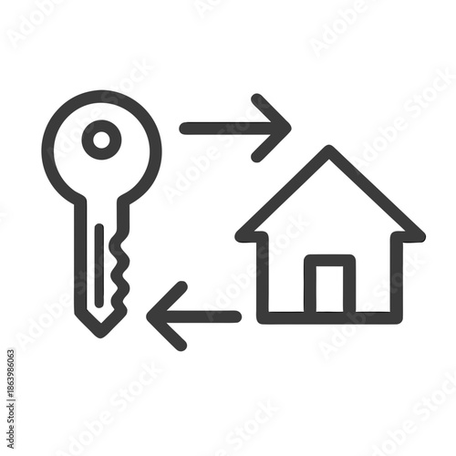 Key Exchange House Transfer Icon