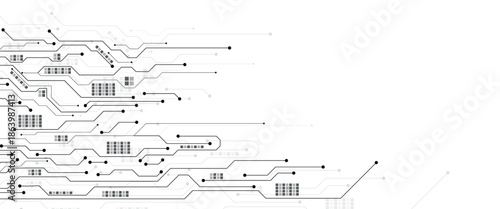 Vector High-tech technology background. Circuit board, Abstract modern digital science technology futuristic circuit board.