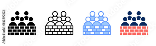 Audience Base icon set multiple style collection